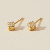 Silver Cube Studs Earrings